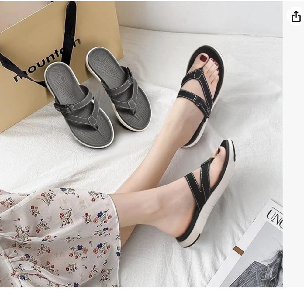 NWT - COFACE Womens Fashion Orthotic Flip Flops- MSRP $29 - Picture 5 of 5